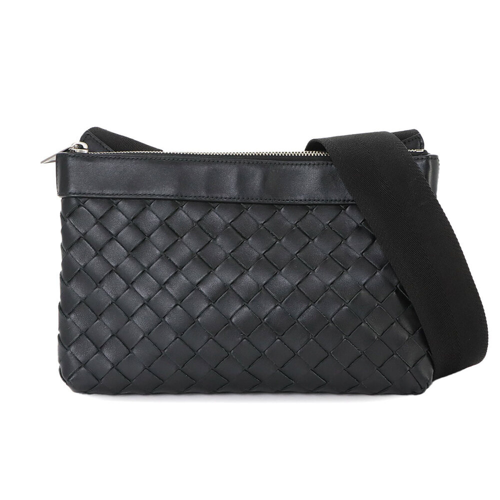 Bottega Veneta Classic Intrecciato Duo Shoulder Handbag, Leather, Black, 6519...